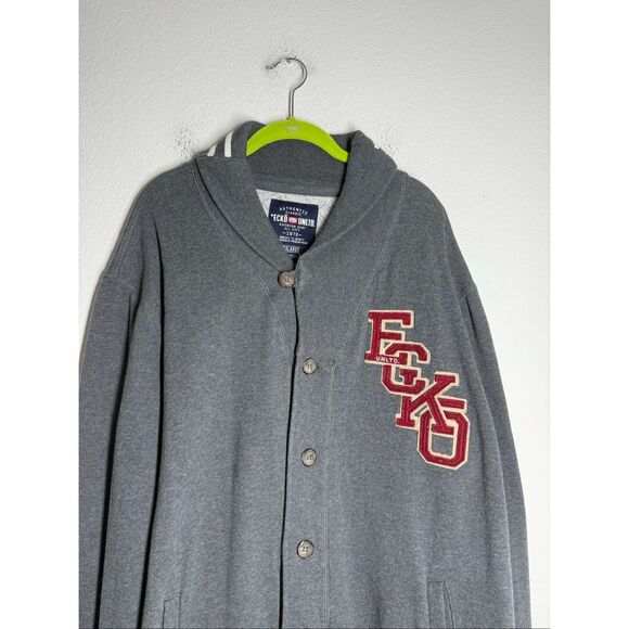 Ecko Unltd Men's Jacket XL Grey Collegiate Look Embellished - Picture 2 of 7